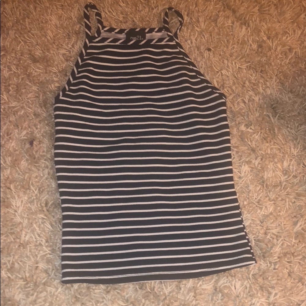 Halter striped cute tank